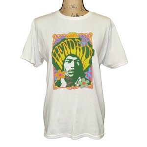 Ripple Junction Jimi Hendrix White Graphic Tee Size Large